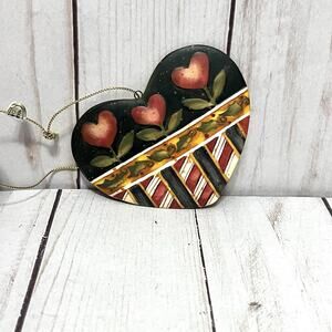 Lang Ornaments #6 Holly Hearts Karen Hilliard Good Americana Heart With Box